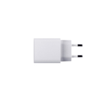 Netadapter van gerecycled plastic met twee USB-poorten kleur wit eerste weergave
