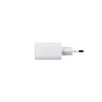 Netadapter van gerecycled plastic met twee USB-poorten kleur wit tweede weergave