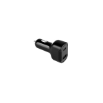 Ultrasnelle sigaretten aanstekeradapter met twee USB-poorten kleur zwart