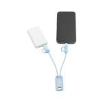 Kabel van gerecycled materiaal met vervaagd geribbeld effect 6-in-1 kleur meerkleurig tweede weergave