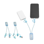 Kabel van gerecycled materiaal met vervaagd geribbeld effect 6-in-1 diverse kleuren