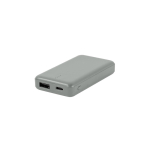 Extra kleine powerbank met een capaciteit van 4.000 mAh kleur grijs