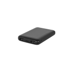 Powerbank van gerecycled plastic met laadindicator 5.000 mAh kleur zwart