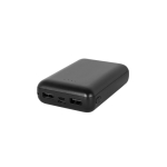Milieuvriendelijke powerbank met laadindicator 10.000 mAh kleur zwart
