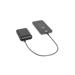 Milieuvriendelijke powerbank met laadindicator 10.000 mAh kleur zwart derde weergave