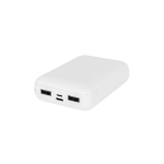 Milieuvriendelijke powerbank met laadindicator 10.000 mAh kleur wit eerste weergave