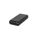 Milieuvriendelijke powerbank met laadindicator 20.000 mAh kleur zwart