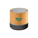 Milieuvriendelijke speaker met BT 5.3-verbinding en 3W vermogen kleur naturel afbeelding met logo