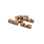 Natuurlijke bamboepuzzel in de vorm van een ster kleur naturel derde weergave