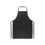 Keuken geschikt keperstof schort van katoen 180 g/m² kleur zwart eerste weergave