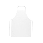 Keuken geschikt keperstof schort van katoen 180 g/m² kleur wit eerste weergave