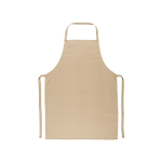 Keuken geschikt keperstof schort van katoen 180 g/m² kleur beige eerste weergave