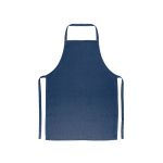 Keuken geschikt keperstof schort van katoen 180 g/m² kleur marineblauw eerste weergave