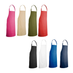Keuken geschikt keperstof schort van katoen 180 g/m² diverse kleuren