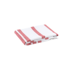 Gestreepte strandhanddoek van katoen en polyester met franjes 180 g/m² kleur rood tweede weergave