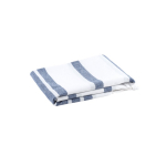 Gestreepte strandhanddoek van katoen en polyester met franjes 180 g/m² kleur marineblauw tweede weergave