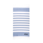 Gestreepte strandhanddoek van katoen en polyester met franjes 180 g/m² met afdrukgebied