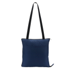 Opvouwbare picknickdeken van polyester die verandert in een tas kleur blauw tweede weergave
