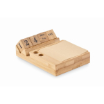 Bamboe bureaukalender voor op het kantoor met telefoonhouder kleur hout