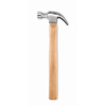 Klassieke houten hamer met stalen kop kleur hout