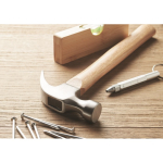 Klassieke houten hamer met stalen kop kleur hout sfeervolle weergave