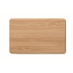 Draadloze koptelefoon met microfoon in een bamboe hoes kleur hout zevende weergave