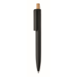 Monochrome balpen met bamboedrukknop, blauwe inkt kleur zwart