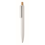 Monochrome balpen met bamboedrukknop, blauwe inkt kleur wit