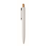 Monochrome balpen met bamboedrukknop, blauwe inkt kleur wit vijfde weergave