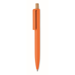 Monochrome balpen met bamboedrukknop, blauwe inkt kleur oranje