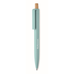 Monochrome balpen met bamboedrukknop, blauwe inkt kleur lichtblauw hoofdweergave