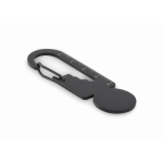 Winkelwagensleutelhanger met multifunctionele gereedschappen kleur zwart