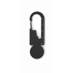 Winkelwagensleutelhanger met multifunctionele gereedschappen kleur zwart vierde weergave
