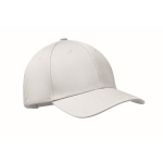 Katoenen pet met verstelbare stalen gesp 280 g/m² kleur wit