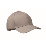 Katoenen pet met verstelbare stalen gesp 280 g/m² kleur grijs