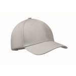 Katoenen pet met verstelbare stalen gesp 280 g/m² kleur zilver