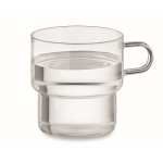 Volledig borosilicaat glazen mok met stapelbaar ontwerp 300ml kleur doorzichtig tweede weergave