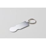 Gerecyclede aluminium sleutelhanger voor winkelwagengebruik kleur zilver foto bekijken vierde weergave