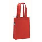 Kleine RPET-vilten tas met plooien en korte handvatten kleur rood