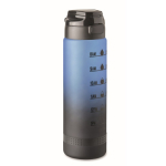 Lekvrije RPET-drinkfles met waterconsumptieschema 1L kleur blauw