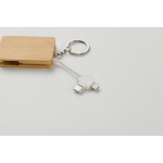 Sleutelhanger met oplaadkabels bedekt met bamboe behuizing kleur hout foto bekijken zevende weergave