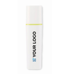 Witte highlighter met verschillende inktkleuren kleur neon geel weergave met bedrukking