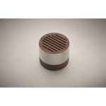 Draadloze speaker van gerecycled aluminium met walnoothoutdetails kleur hout foto bekijken derde weergave