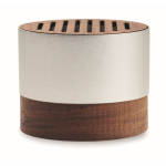 Draadloze speaker van gerecycled aluminium met walnoothoutdetails kleur hout vijfde weergave
