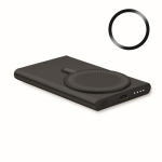 Magnetische draadloze snellader met powerbank 15W kleur zwart