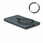 Magnetische draadloze snellader met powerbank 15W kleur blauw