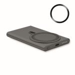 Magnetische draadloze snellader met powerbank 15W kleur titanium