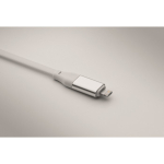Sleutelhanger en telefoonhouder met oplaadkabels van 26 cm kleur wit foto weergave
