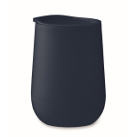 Dubbelwandige take-away mok met schuifsluiting op het deksel kleur marineblauw