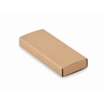 Set van 15 plakstrips in een doosje met logo van gerecycled papier kleur beige derde weergave